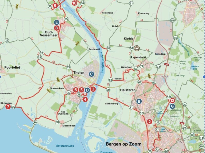Fietsroute Zebraroute