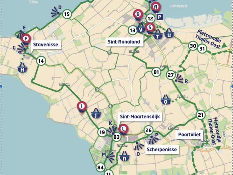 Fietsroute Rondje Tholen-west